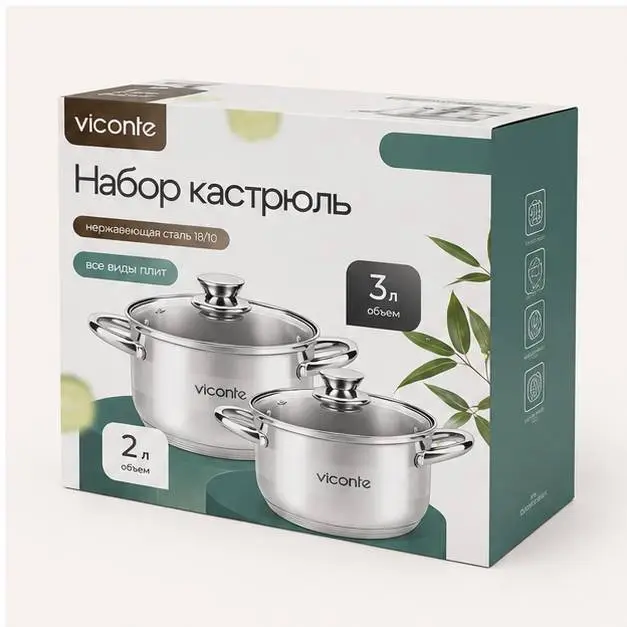 Набор посуды VICONTE VC-80402S 4 предм.