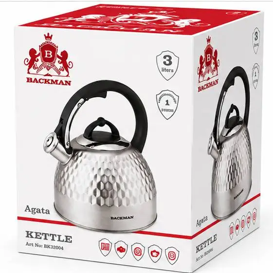 Чайник со свистком BACKMAN BM-0721 3,0 л